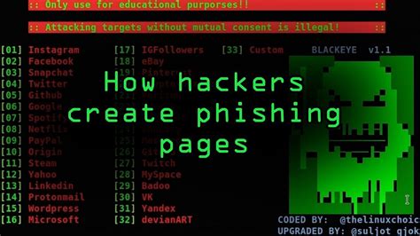 Easily Create Phishing Pages for Social Media Accounts & More .